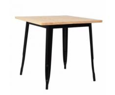 Sklum - Table LIX en Bois (80x80) Noir Bois Naturel - Tables salle à manger