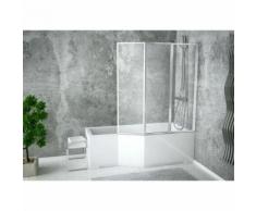Baignoire asymétrique INTEGRA 150/170 cm x 75 cm + pare baignoire - Angle: Droit - Dimensions: 170cm - Installations salles de bain