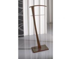 Valet de Nuit Noyer en Bois/Metal sur socle rectangulaire, 28 x 48 x 115 cm -PEGANE- - Objet à poser