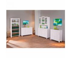 Etagère bibliothèque meuble de rangement salon séjour salle à manger bois BLANC - Bibliothèques