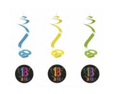 Lot de 40 suspensions spirale 18 ans - 60 cm - Objet à poser