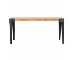 Table à manger industrielle acier et bois 160cm MADISON - Tables salle à manger
