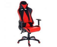 Chaise fauteuil de bureau Loksa T682 XXL, chaise pivotante, charge 150kg similicuir ~ rouge - Sièges et fauteuils de bureau