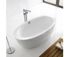 Baignoire ilot ovale - acrylique blanc - 170x90 cm - paris - Installations salles de bain