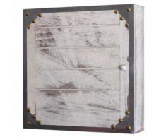 Boîte à clés Virginia T209 coffret mural rangement shabby chic vintage ~ blanc - Objet à poser