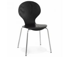 Chaise de cuisine 'BUZZ' en bois noir - Chaise