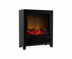 Klarstein Zermatt Cheminée électrique effet flammes - chauffage réglable 750W /1500W - design rétro noir - Cheminées, poêles