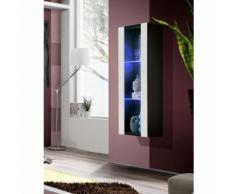 Paris prix - vitrine led murale design 'fly ii' 126cm blanc & noir - Vaisseliers