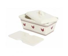 Menastyl cuisson terrine rectangulaire + presse gallina 19x11cm - creme 8017585 - vaisselle