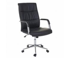 Chaise fauteuil de bureau HWC-A49, chaise pivotante, similicuir ~ noir - Sièges et fauteuils de bureau