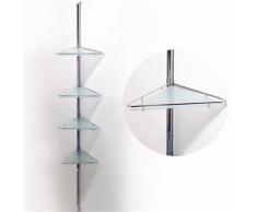 Watsons - POLE - étagère extensible salle de bain coin - argent - Meubles de salle de bain