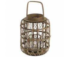 Photophore Rond Rotin - Suspensions et plafonniers