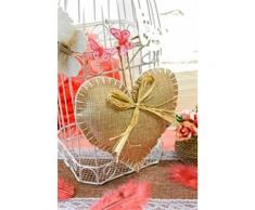 Lot de 6 Suspensions curs en jute - 16 x 15 cm - Objet à poser