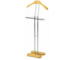 Valet de nuit simple en hêtre massif coloris jaune moutarde, H103 x L41 x P16 cm -PEGANE- - Portants et valets de nuit