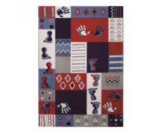 Tapis enfant Hands and Feet par Wecon Rose 133x200 - Tapis et paillasson