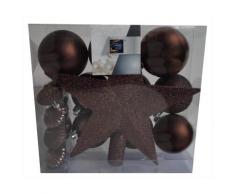 Kit 18 décorations de sapin - Boule et cimier - Taupe - Objet à poser