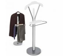 Valet de Chambre Porte vêtements - Blanc - 108 x 45 x 30 cm - Portants et valets de nuit