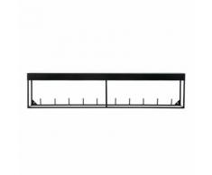 Porte-manteau mural métal noir 90cm PEG - Portes manteaux