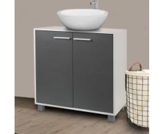 Meuble sous lavabo gris pour vasque de salle de bain - Accessoires salles de bain et WC