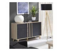 Buffet, enfilade, bahut petit modèle MALMO. Meuble design type SCANDINAVE. Effet ultra tendance pour votre salon. - Buffets