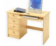 Bureau enfant 4 tiroirs vernis naturel - Bureaux