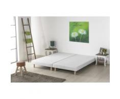FINLANDEK Sommier RAKENNE 2x80x200 cm - Tapissier - 12 Lattes fixes - 2 personnes - Objet à poser