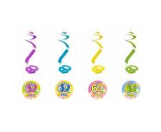 Lot de 40 Suspensions spirale 60 ans - 60cm - Objet à poser