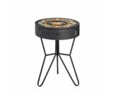 Sellette 1 tiroir Métal/Verre - OUAZOO - L 50 x l 50 x H 72 - Tables hautes