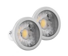 2x SET Showlite LED spot COB GU10W07K30N 7 Watt, 550 Lumen, socle GU10, 3000 Kelvin - Appliques et spots