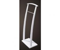 Valet nuit modern blanc modern Dim : 40 x 28 x 117 cm (Poids : 5 Kg) -PEGANE- - Portants et valets de nuit