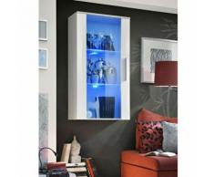 Paris prix - vitrine led murale design 'neo' 110cm blanc brillant - Vaisseliers
