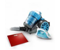 Pèse personne digitale + Aspirateur sans sac 700W + Fer à repasser semelle inox - Santé et soins