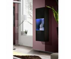 Paris prix - vitrine led murale design 'fly iii' 126cm noir - Vaisseliers