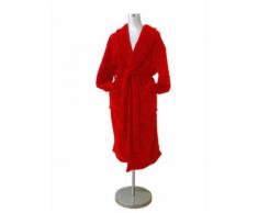 Peignoir de bain MICROFIBRE rouge, taille L - Linge de bain