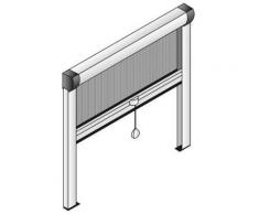 Rm moustiquaire store enrouleur pour porte et fenetre 100x160cm - blanc 114212 - Rideaux et stores