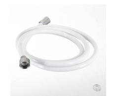 Flexible de douche blanc - 1m50 - PVC - Objet à poser