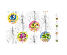 Lot de 4 Suspensions cascade 40 ans - 180cm - Objet à poser