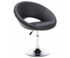 Meelady Chaise Pivotante à Dîner Similicuir Design Moderne pour Salles de Bain, Bureaux, Salon 74 x 63,5 x 89 cm Noir - Chaise