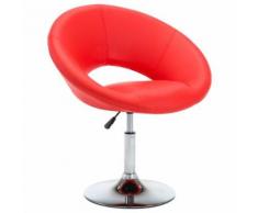 Meelady Chaise Pivotante à Dîner Similicuir Design Moderne pour Salles de Bain, Bureaux, Salon 74 x 63,5 x 89 cm Rouge - Chaise