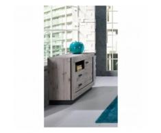 Buffet, bahut petit modèle MALA. Coloris chêne wellington. Meuble design idéal pour votre salon ou salle à manger. - Buffets