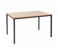 Bureau Braila, table de conférence / seminaire, 120x80cm ~ aspect hêtre - Bureaux