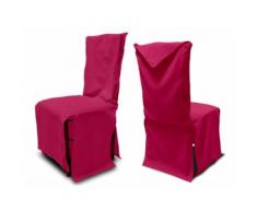 Housse de chaise coton recyclé PANAMA Framboise - Textile séjour