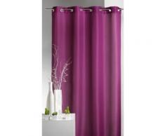 Rideau tamisant à oeillets uni 100% polyester 140x250cm ERINE - Prune - Rideaux et stores