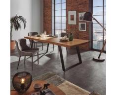 Table en bois et métal OKANA Option 1 - L 180 x P 100 x H 75 cm - Tables salle à manger