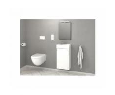 Kim meuble sous-vasque l 40 cm simple vasque incluse - blanc mat - Installations salles de bain