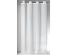 Voilage à oeillets polyester rayure verticale tissée 140x240cm ADONIS - Blanc - Rideaux et stores