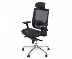 Chaise de bureau HWC-A55, chaise pivotante, cuir synthétique, tissu ISO9001 ~ noir - Sièges et fauteuils de bureau