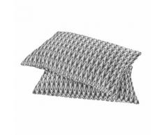 Lot de coussins rectangulaires déhoussables en coton - dessin jacquard Toison d'or Noir 40x60 cm - Textile séjour
