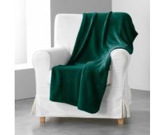 Jete de canape 180 x 220 cm coral uni louna Vert - Textile séjour