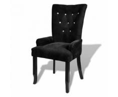 Chaise capitonnée noir 54 x 56 x 106 cm - Chaise